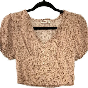 Paper Crane dotted crop top